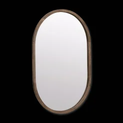 Wood Framed Oval Mirror