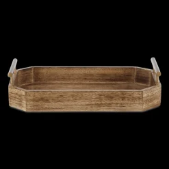 Wood Rectangular Tray with Handles