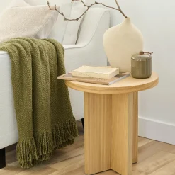 Wooden Round Side Table